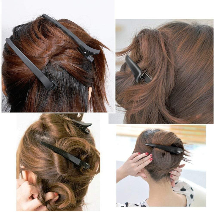 12Pcs Hair Sectioning Clips + 1Pcs Professional Anti-Static Metal Tail Hair Comb, Makeup Hairdresser Clips for Styling of Women Girls Hairdressing Salon Tool Set