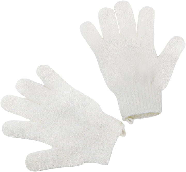 Exfoliating Gloves，6Pcs Bath and Body Exfoliator Mitts，Bamboo Shower Gloves ，Scrubs Away Ingrown Hair and Dead Skin，For Shower, Spa, Massage and Dead Skin Cell Remover Loofah（Blue+Green+Pink）