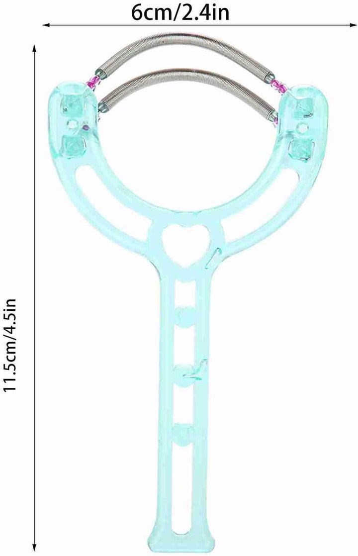 2 Colors Portable Face Lips, Hair Epilator Removal Plastic Spring Device Beauty Tool, 11.5 X 6 X 2Cm (Green)