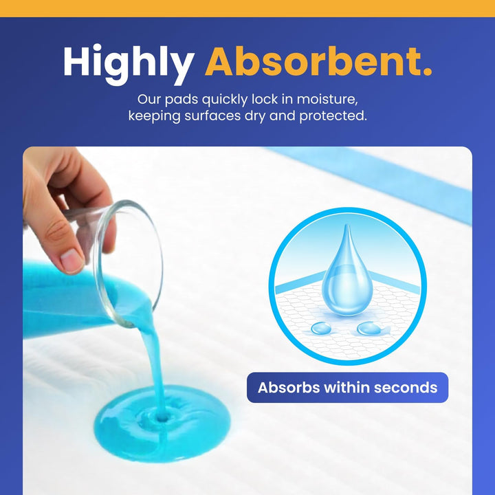 100 X Disposable Incontinence Bed Pads 90 X 60Cm – Highly Absorbent Waterproof Bed Sheets for Adults, Elderly, Children & Babies – Bed Wetting Sheets & Bed Protectors for Mattress, Sofa & Chair