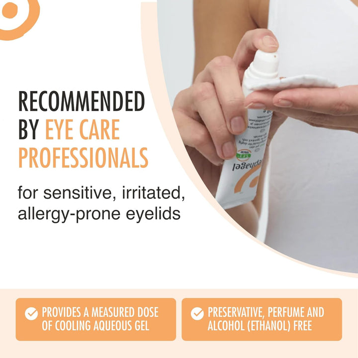 Blephagel Daily Eyelid Cleansing Gel | Gentle, Soothing Cleanser for Suitable for Sensitive Eyelids | Preservative-Free & Hypoallergenic Formula | 30G Tube