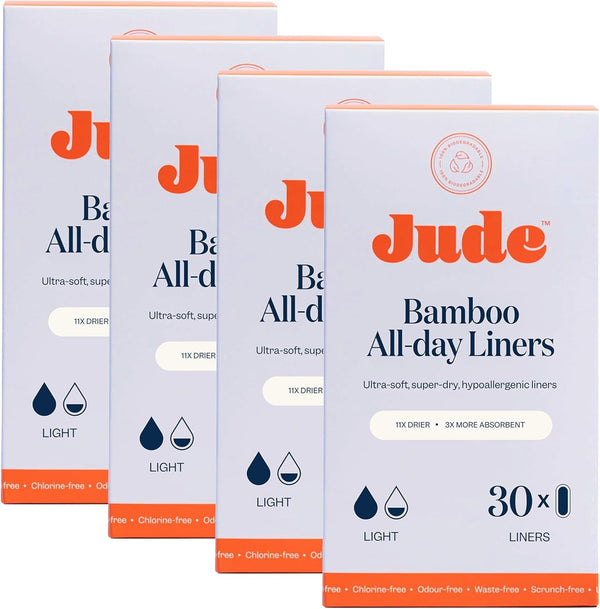 Bamboo Incontinence Liners for Women | Thin, Discreet & Super Soft Pads | Absorbent Leak Protection & Odour Neutralising | Secure Day & Night Moisture Barrier | 120 Disposable Panty Liners