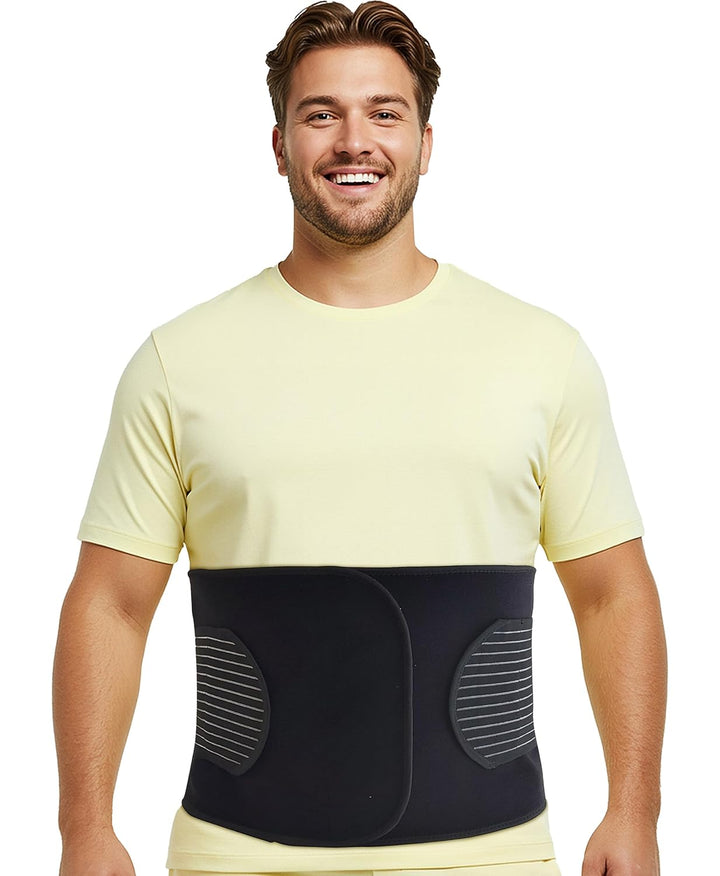 Plus Size Hernia Belt for Men & Women | Post Surgery Abdominal Binder Postpartum Belly Band Belly Wrap | Hysterectomy, Umbilical Inguinal Hernia | Belly Binder & Tummy Tuck (XXXL)