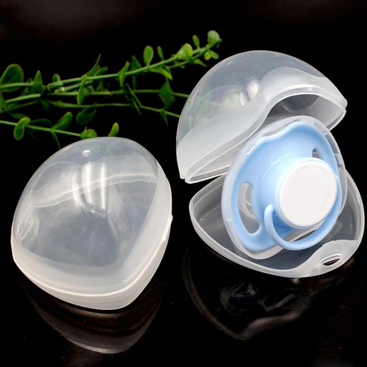 3PCS Dummy Case Pacifier Storage Box Transparent Baby Soother Pods Nipple Shield Case & Pacifier Cases for Travel and Home