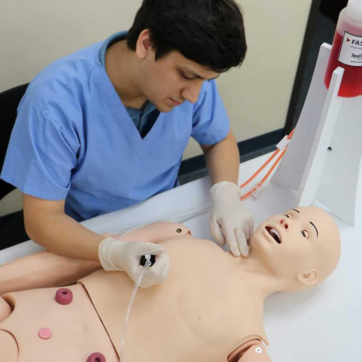 170Cm Life Size Patient Care Manikin Training Cpr Simulator Basic Geri Nursing Skills Geriatric Human Model Mannequin Full Body for Students Education Teaching Medical Training Skills
