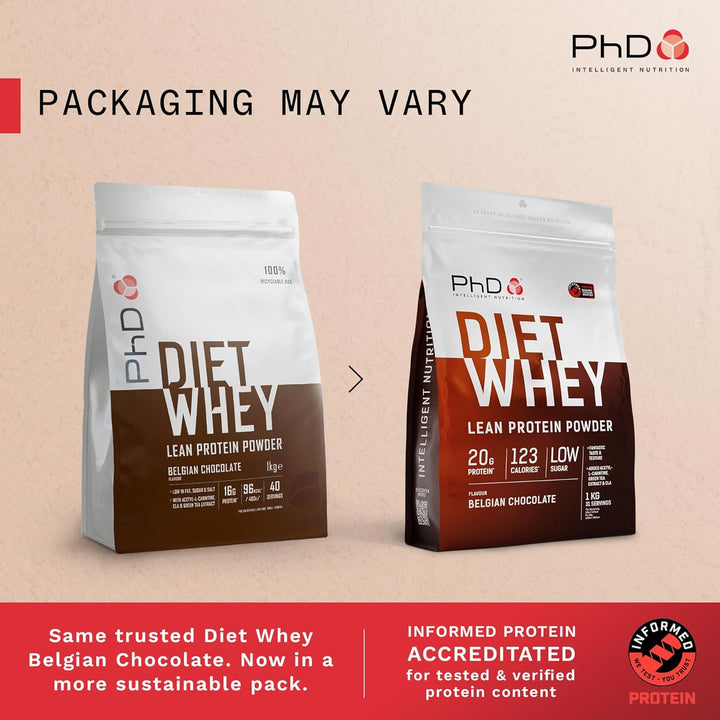 Nutrition Diet Whey Lean Protein Powder | Belgian Chocolate Whey Protein Powder | 1Kg Bag