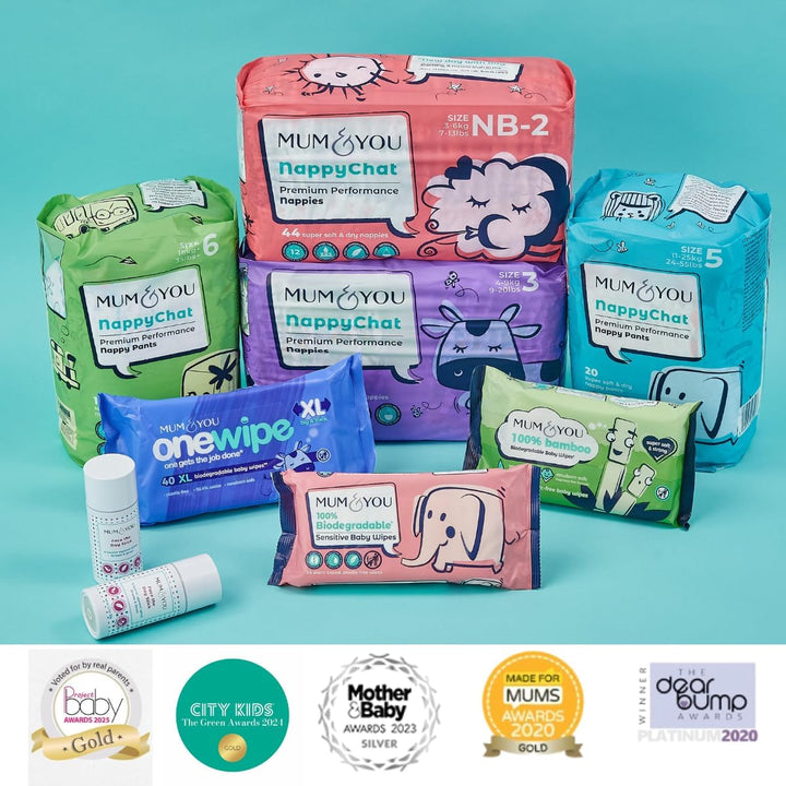 Mum & You Baby Wipes Multipack - 672 Biodegradable Wet Wipes (12 Packs) | 99.4% Water. Ideal for Sensitive Newborn Skin | Baby Wipes Bulk, Bum Wipes, Wet Tissue, Eco-Friendly Wet Wipes Baby
