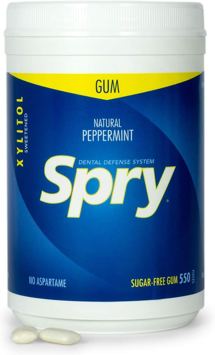 Fresh Natural Xylitol Chewing Gum Dental Defense System - Aspartame-Free, Sugar-Free, Non-Gmo, Gluten-Free (Spearmint, 100 Count - Pack of 1)