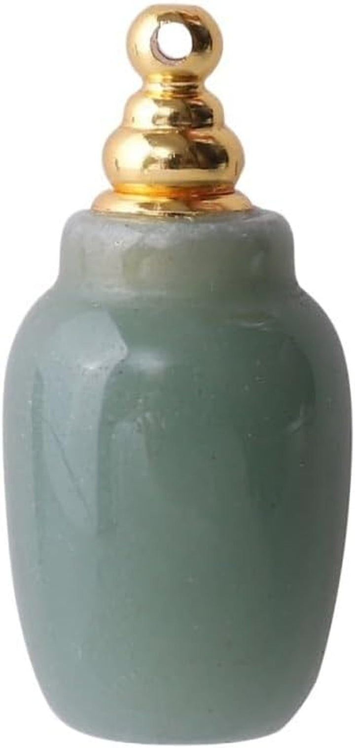 Crystal Semi-Precious Stone Perfume Bottle - Essential Oil Aromatherapy Pendant Accessory