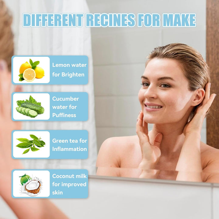 2PCS Face Ice Bowl, Ice Bowl for Face Bath, Foldable Portable Wash Basin with Built-In Icetray, Quick Cooling for Puffiness Relief, Soothe Skin, Bathroom Accessories, Facial Bowls for Home Travel Use