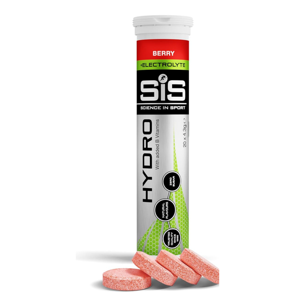 Hydro Electrolyte Tablets 20 Pcs. Berry – Vegan & Gluten-Free, Ideal to Promote Hydration and Maintain Electrolytes Balance (Packaging May Vary)