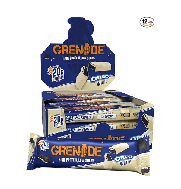 OREO White Protein Bar - High Protein, Low Sugar, 12 X 60 G