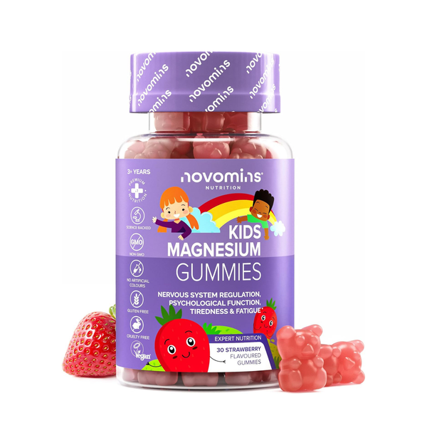 Kids Magnesium Gummies – 1 Month Supply – 546 Mg Magnesium Citrate Providing 60 Mg Elemental - Easy to Chew & Tastes Great - Alternative to Magnesium Glycinate – 30 Gummies - - Healthify Pure