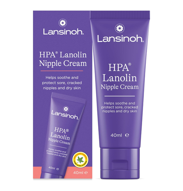 HPA Lanolin Nipple Cream | 100% Natural & Hypoallergenic | Soothes Sore or Cracked Skin | 40 ml (Tasteless, Odourless & BPA-Free)