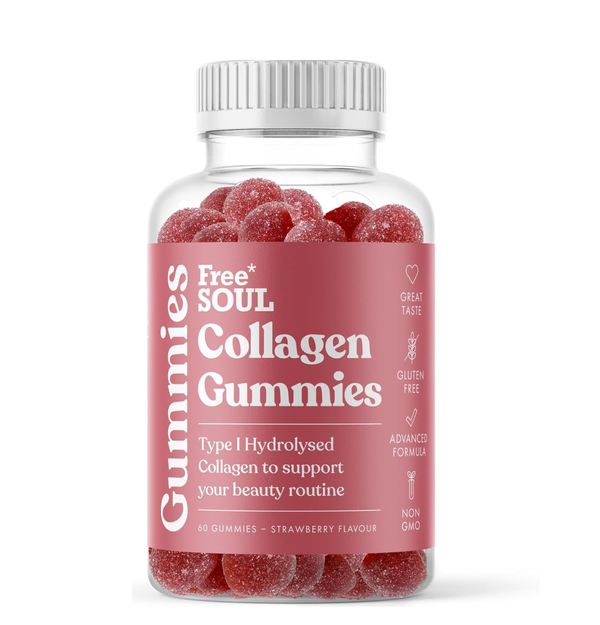 Collagen Gummies by  | High Strength Marine Collagen Supplement | Advanced Superior Type 1 Hydrolysed Collagen Peptides | Triple Strength Pure Formulation Supplement | 60 Gummies - Healthify Pure