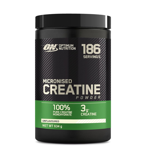 Micronised Creatine Powder, 100% Pure Creatine Monohydrate Powder for Performance and Muscle Power, Unflavoured Shake, 186 Servings, 634 G