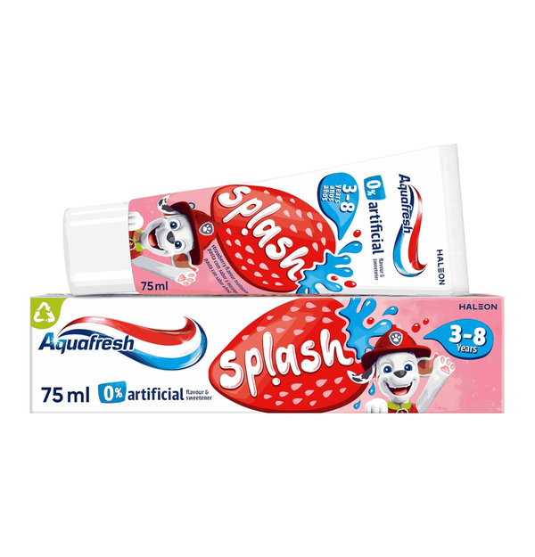 Paw Patrol Splash Toothpaste 3-8 Years, Kids Toothpaste, Strawberry Flavour, 75Ml