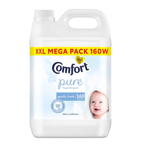 Pure Sensitive Fabric Conditioner, Gentle on Skin, Dermatologically Tested, 160 Washes (4.8L Pack)